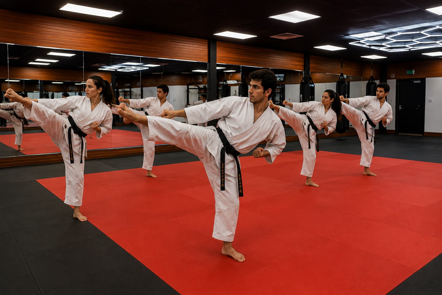 Cours de karaté Shotokan à l'Académie d'Arts Martiaux Adrar